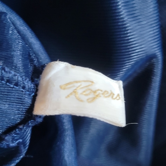 Vintage 60's Rodgers Navy Blue Lace Slip Dress - Picture 6 of 6